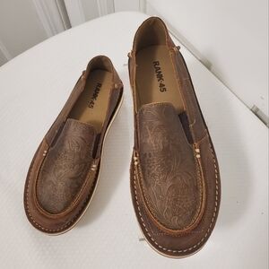 NWOB RANK•45 Amberlin Textured Print Leather Pullon Casual Shoes Size 7.5